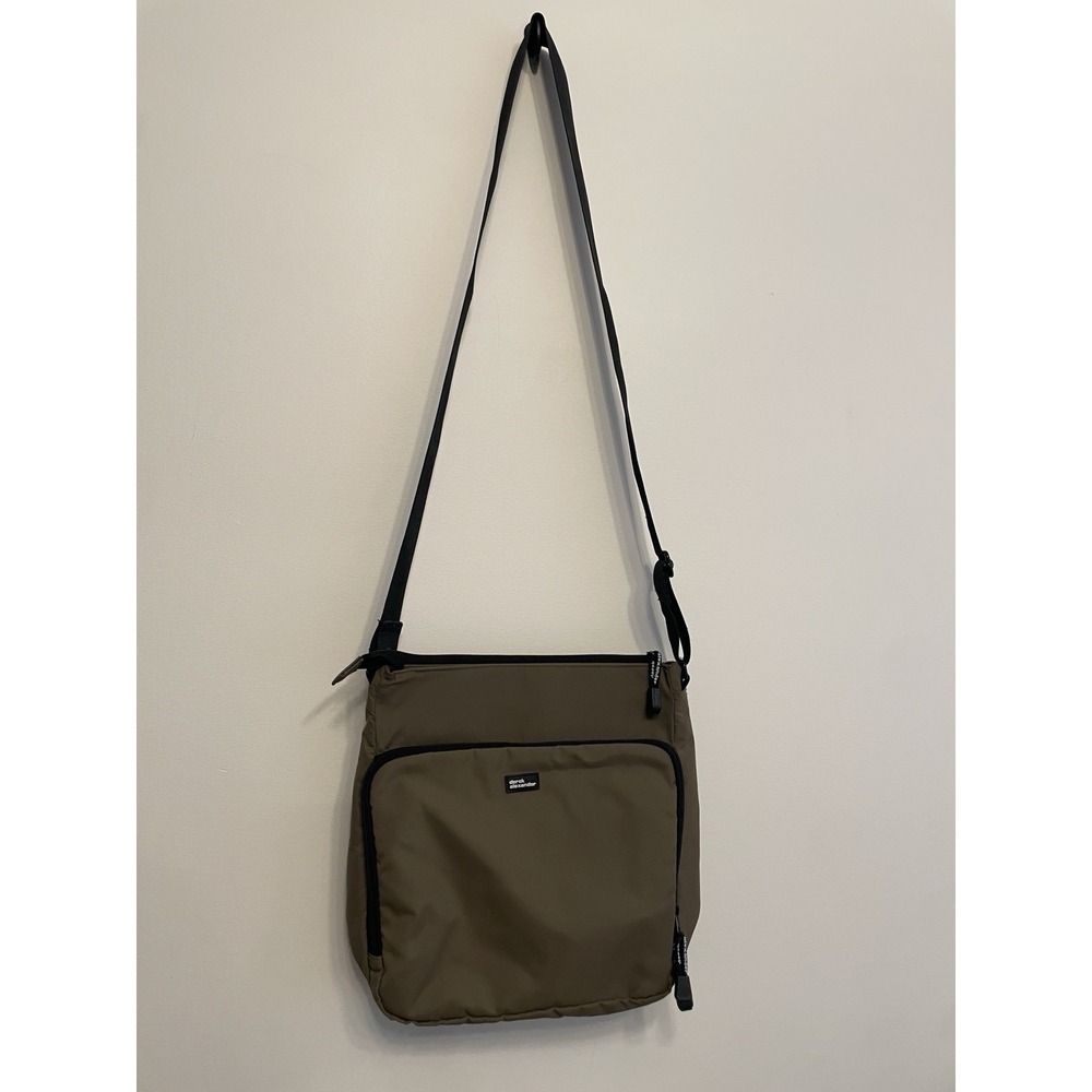 Derek Alexander Crossbody Bag Organizer Olive Green Nylon Travel Unisex Adjust